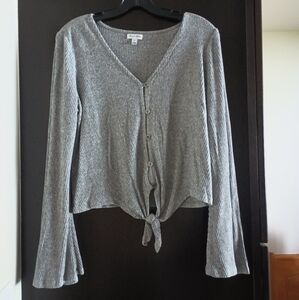 Button-Up Top With Bell Sleeves